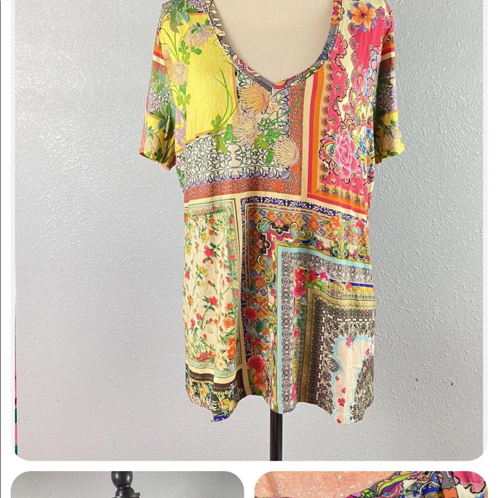 NWT Johnny Was Calloway favorite v neck tee shirt